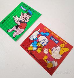 Set Due Adesivi Figurine Disney Per Zuegg 1985