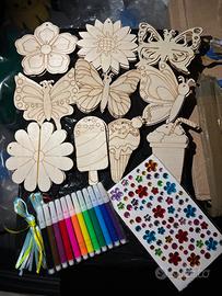 Kit creativo per bambini – Decorazioni in legno