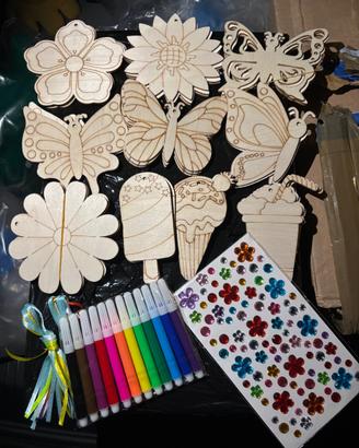 Kit creativo per bambini – Decorazioni in legno