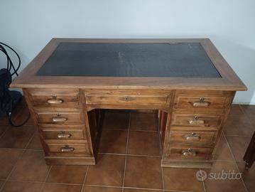Scrivania cattedra in legno massello anni 20-30