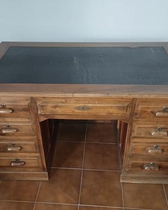 Scrivania cattedra in legno massello anni 20-30