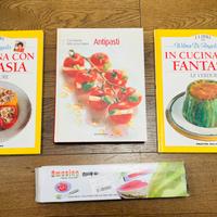 3 libri cuciba nuovi + attrezzo cucina nuovo