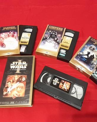 Star wars guerre stellari cofanetto 3 vhs+1singola