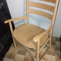 Sedia a Dondolo Vintage Design Legno