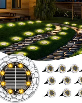 FIFlying 10 Luci Solari Giardino 8 LED Classe G