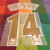 Nameset #14 HENRY dorato maglia ARSENAL 2005/2006