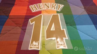 Nameset #14 HENRY dorato maglia ARSENAL 2005/2006