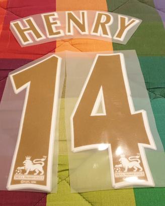 Nameset #14 HENRY dorato maglia ARSENAL 2005/2006