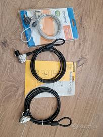 3 cavi di sicurezza per PC 