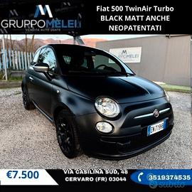Fiat 500 TwinAir Turbo BLACK MATT ANCHE NEOPATENTA