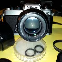 NIKON FE + obiettivi e borsa + NIKON S2600 Coolpix