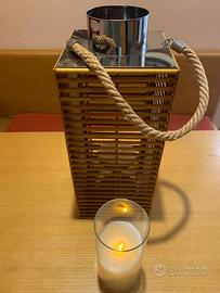 Lampada con candela a batteria.