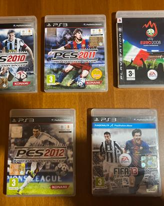Lotto Giochi Calcio PS3: PES, FIFA, EURO 2008