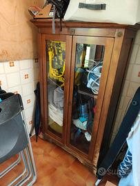 vetrina legno noce periodo 1950