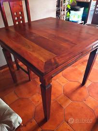 tavolo allungabile in tek