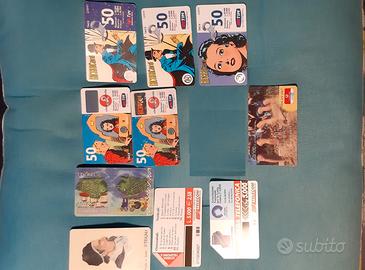 Schede telefoniche ricariche vari operatori utiliz