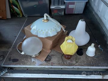 Set lampadari/abajour vintage