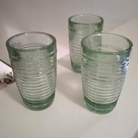 bicchieri in vetro verde made in spain vintage