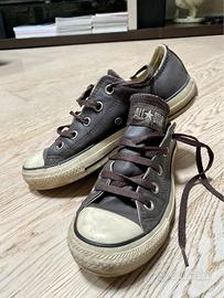 Converse di outlet pelle marroni