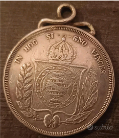 Ciondolo Moneta Brasile Imperiale 1857 – 500 Réis