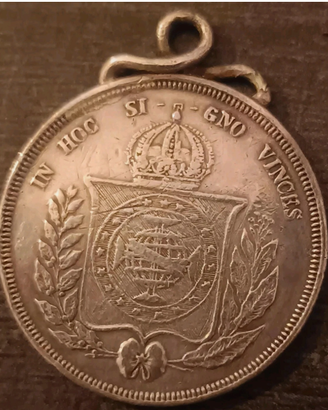 Ciondolo Moneta Brasile Imperiale 1857 – 500 Réis