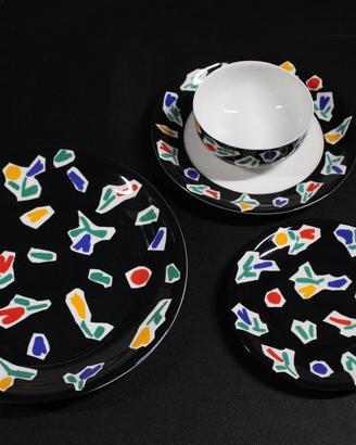 Set 4 Piatti BLOCK SPAL Montmartre Design Anni 80