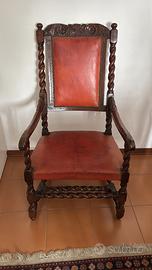 Poltrona Vintage Stile Jacobean Barocchetto