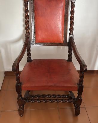 Poltrona Vintage Stile Jacobean Barocchetto