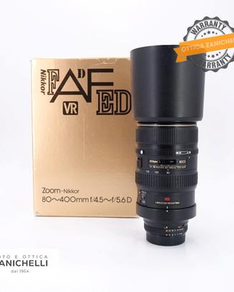 Nikon AF 80-400 f/4.5-5.6 D ED VR Usato (G877)