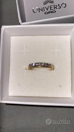Anello oro e diamantini