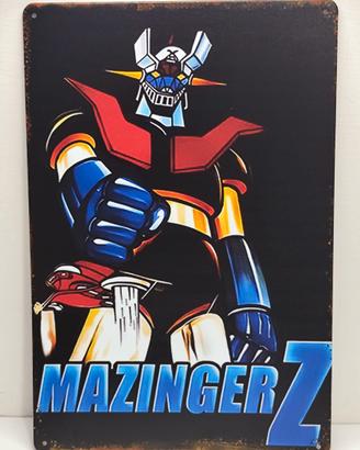 Targa Poster in Metallo Mazinga Z 30x20cm