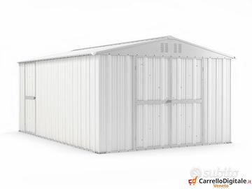 Box capanno acciaio lamiera 327x459cm bianco