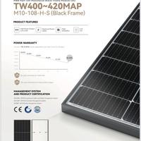 PANNELLO FOTOVOLTAICO TWSOLAR TW410MAP-108-H-S 410