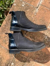 Stivaletti neri in vera pelle n. 37 Lorenzo Mari