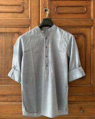 Camicia con colletto alla coreana