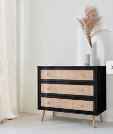 Cassettiera in rattan