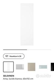 2 Ante Ikea Selsviken bianco lucido