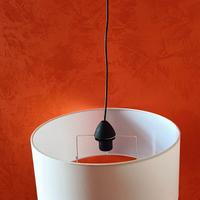 Lampada a sospensione bianca, diametro 40 cm