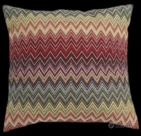 cuscino Tessuto Gobelin Cotone zig-zag nuovo 