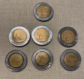 7 Monete da 500 Lire