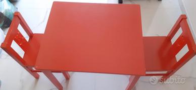 TAVOLO PER BAMBINI CON 2 SEDIE