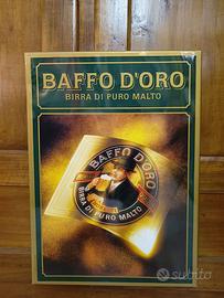 MORETTI BAFFO ORO originale insegna tabella birra