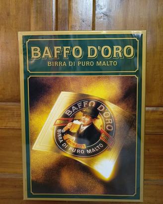 MORETTI BAFFO ORO originale insegna tabella birra