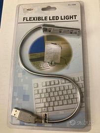 Lampada a 3 Led per PC con presa USB. Nuova confez