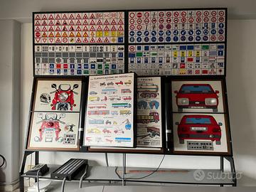 Pannelli luminosi vintage anni 60/70 auto scuola