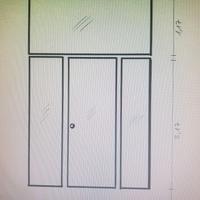 Vetrata con anta apribile centrale