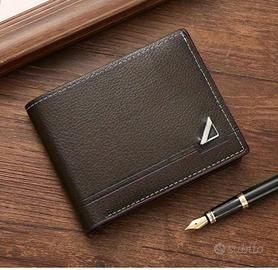 Portafoglio Uomo Elegante in Similpelle Marrone Sc