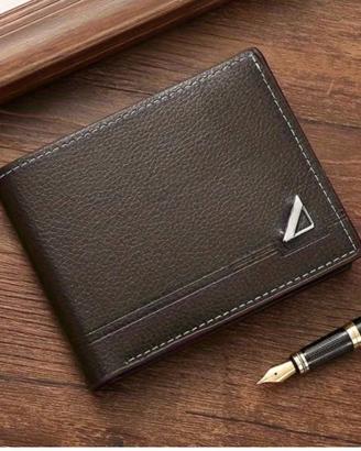 Portafoglio Uomo Elegante in Similpelle Marrone Sc