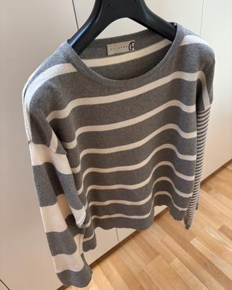 Maglione HAVE ONE donna asimmetrico a righe