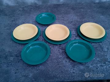 Piatti verdi e gialli 